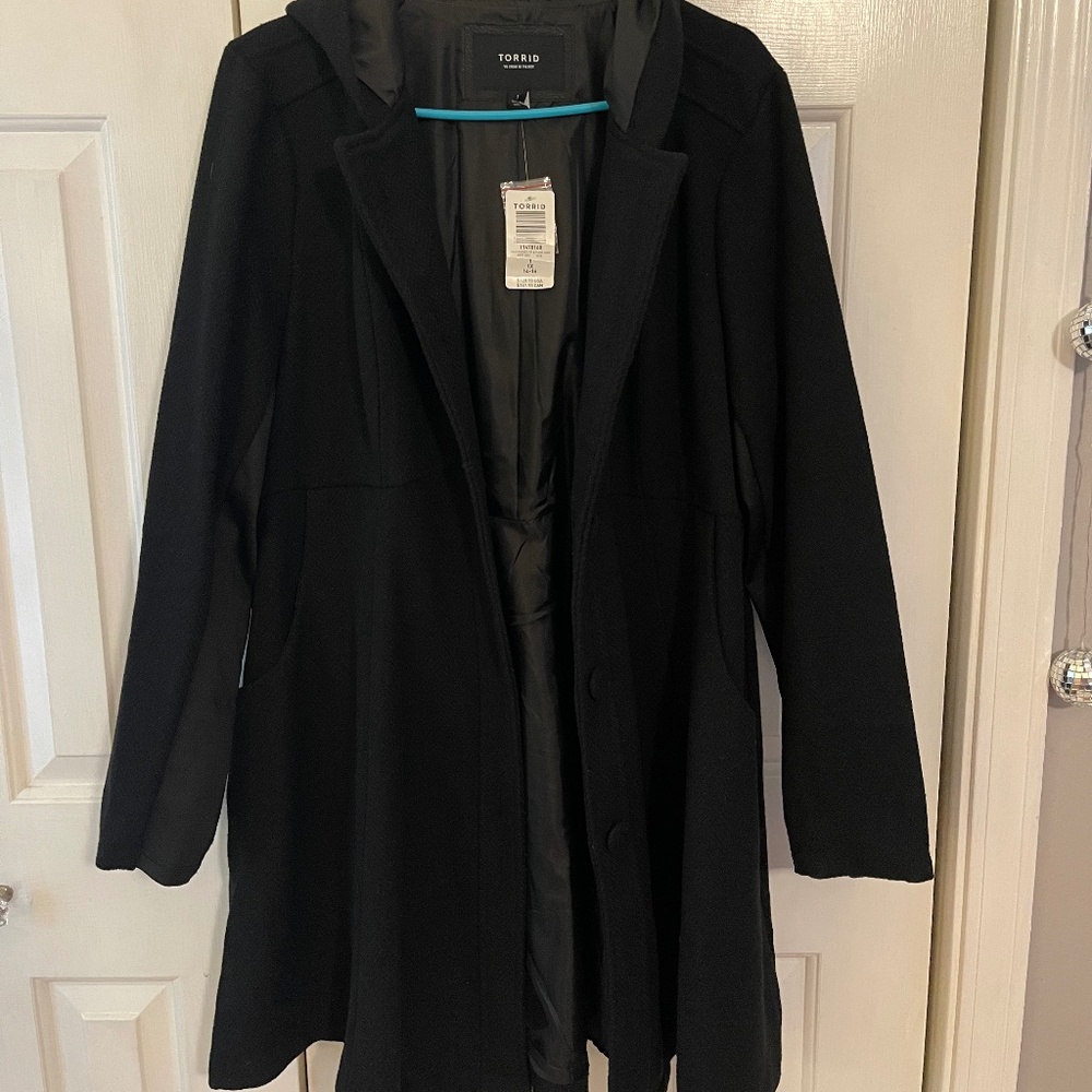 NWT Torrid hooded fit & flare coat